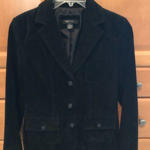 Ladies black suede blazer
